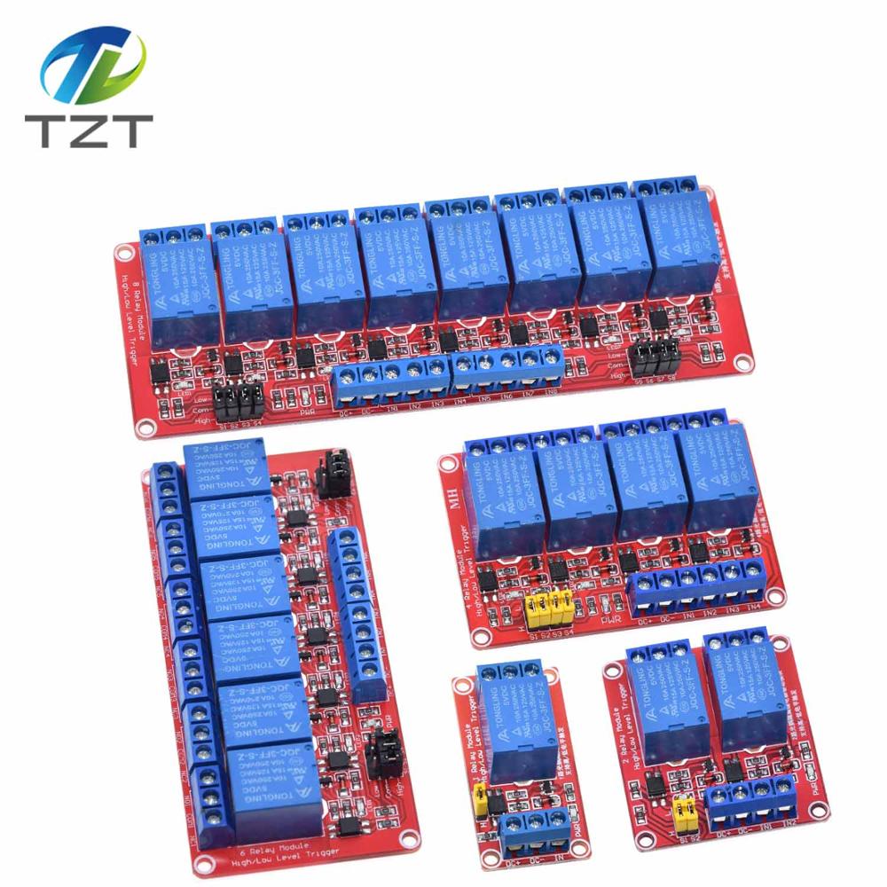 Relay 8 Channel Board - DIYTZT 1pcs 1 2 4 8