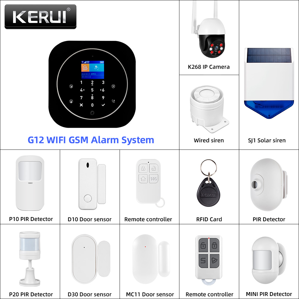 KERUI G12 2G Wifi Wireless Hom - đánh giá và giá Home Automation System Diy