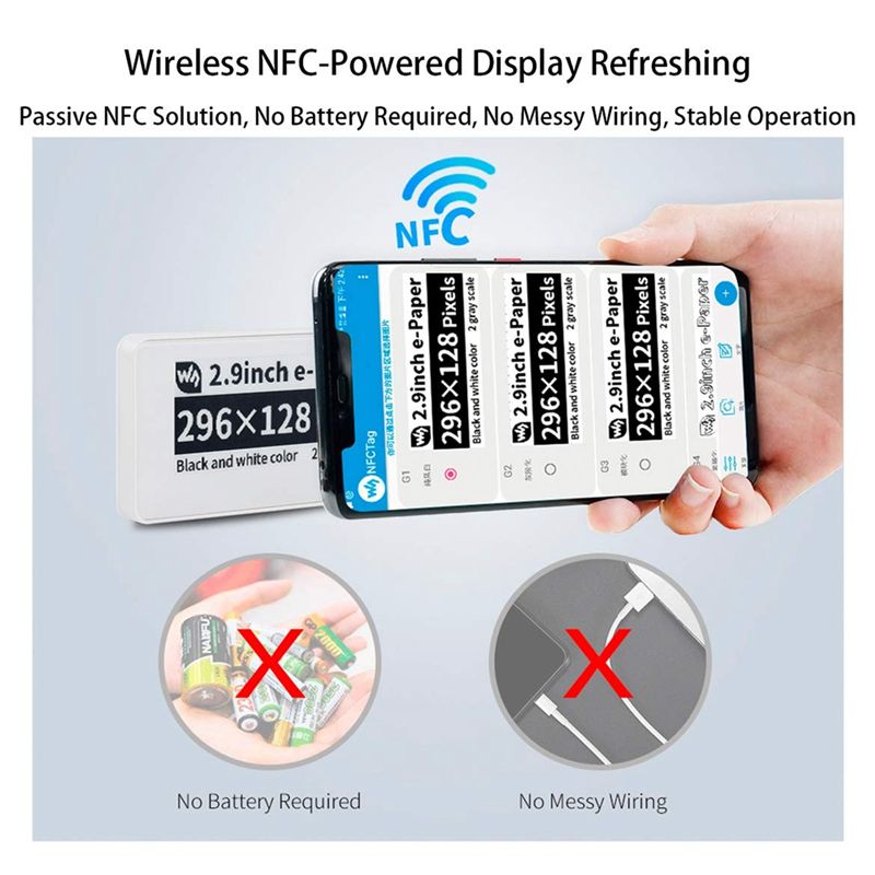 Waveshare 2.9 Inch Wireless -P - đánh giá và giá Display Epaper 2.9