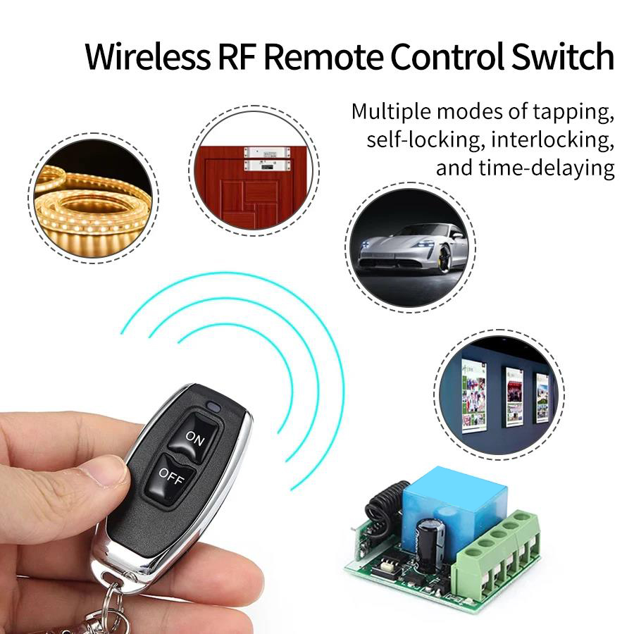 DC 12V 433Mhz RF Remote Contro - đánh giá và giá 433Mhz Receiver Module