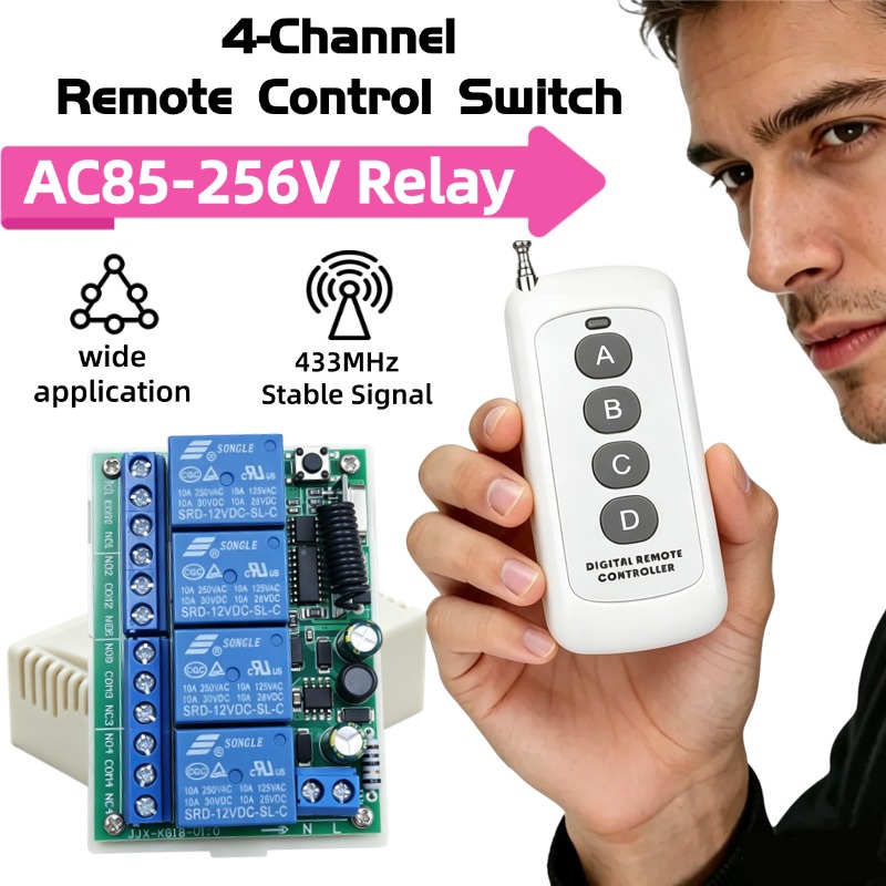 433 MHz AC 110V 220V 4CH RF Re - đánh giá và giá 433Mhz Receiver Module