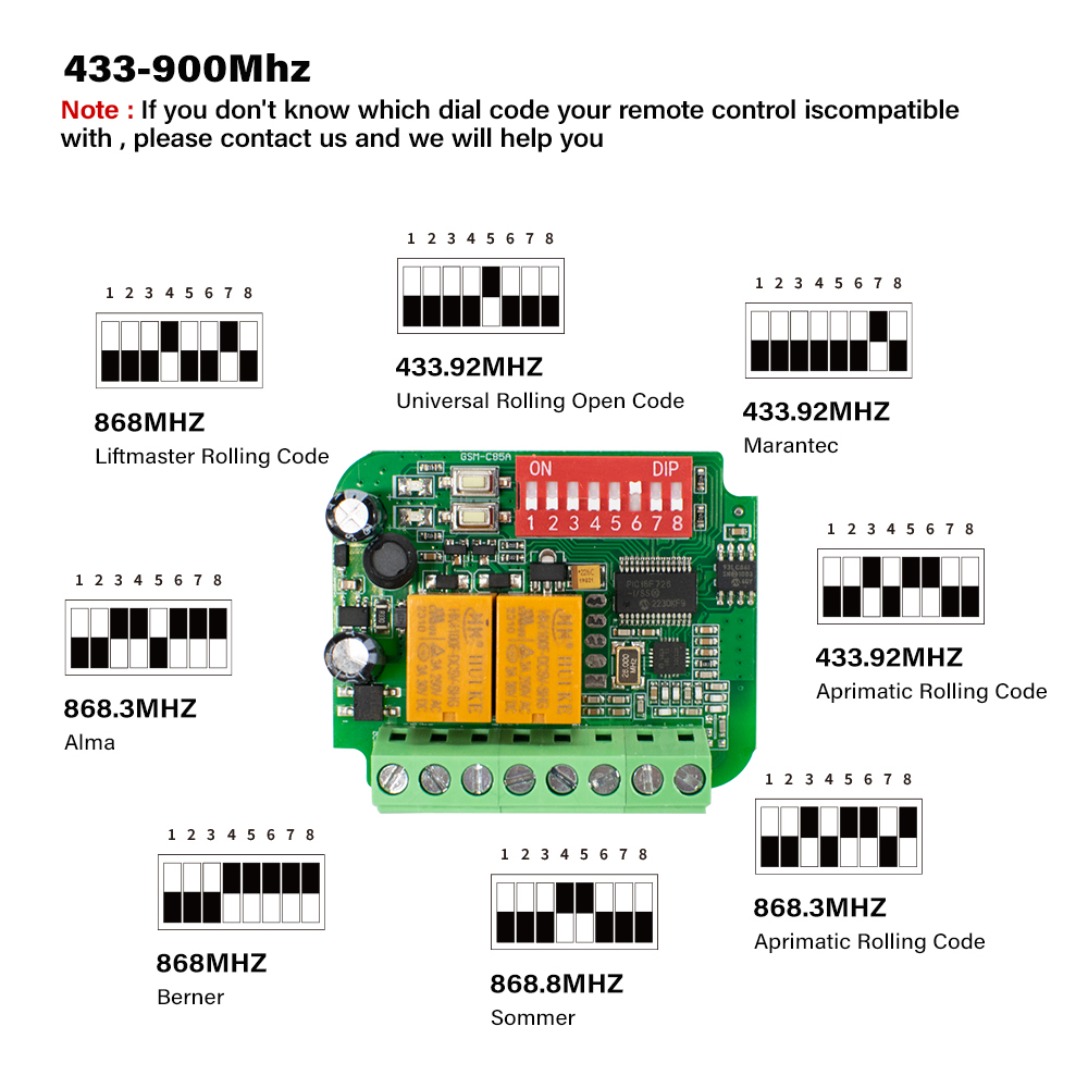 1-10pcs Universal Garage Recei - đánh giá và giá 433Mhz Receiver Module
