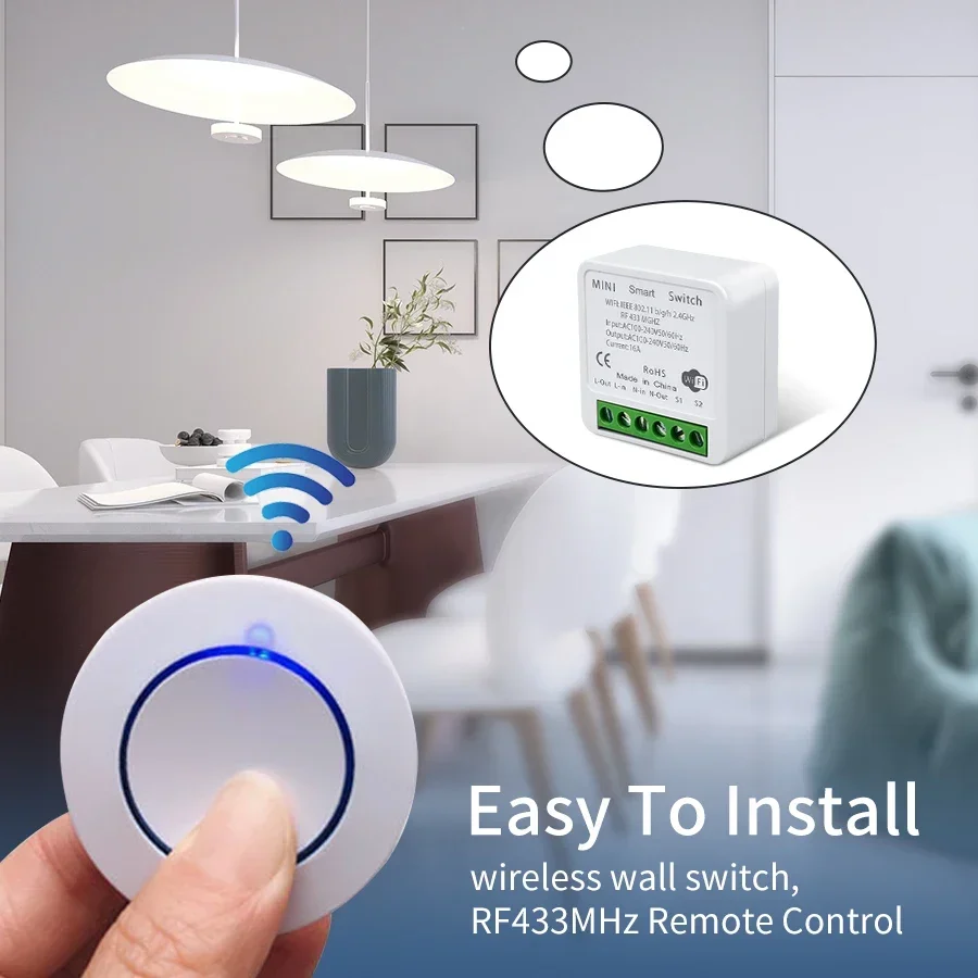 Tuya WiFi Smart Switch 16A RF4 - đánh giá và giá Sonoff Basic Switch