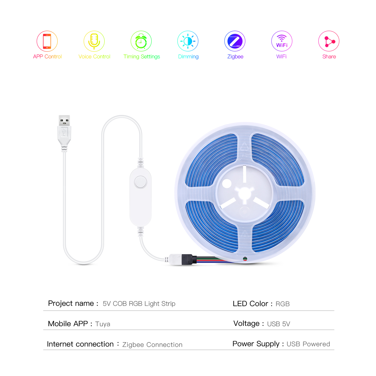ZigBee LED Strip Smart Tuya CO - đánh giá và giá Zigbee Coordinator Stick